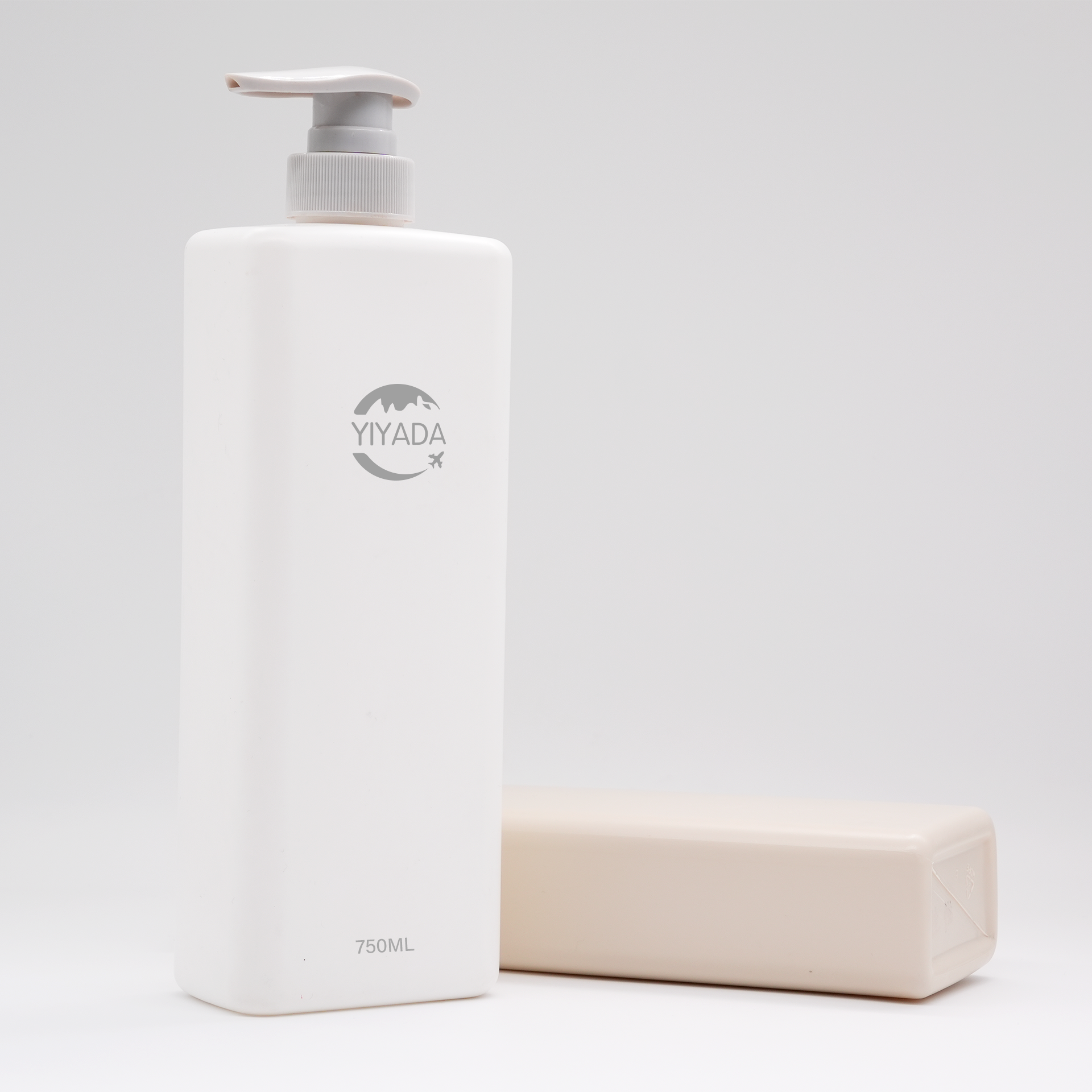 500ml 750ml pressure bottle HDPE plastic high-end washing bottle 500ml high-end hotel shampoo shower gel bottle
