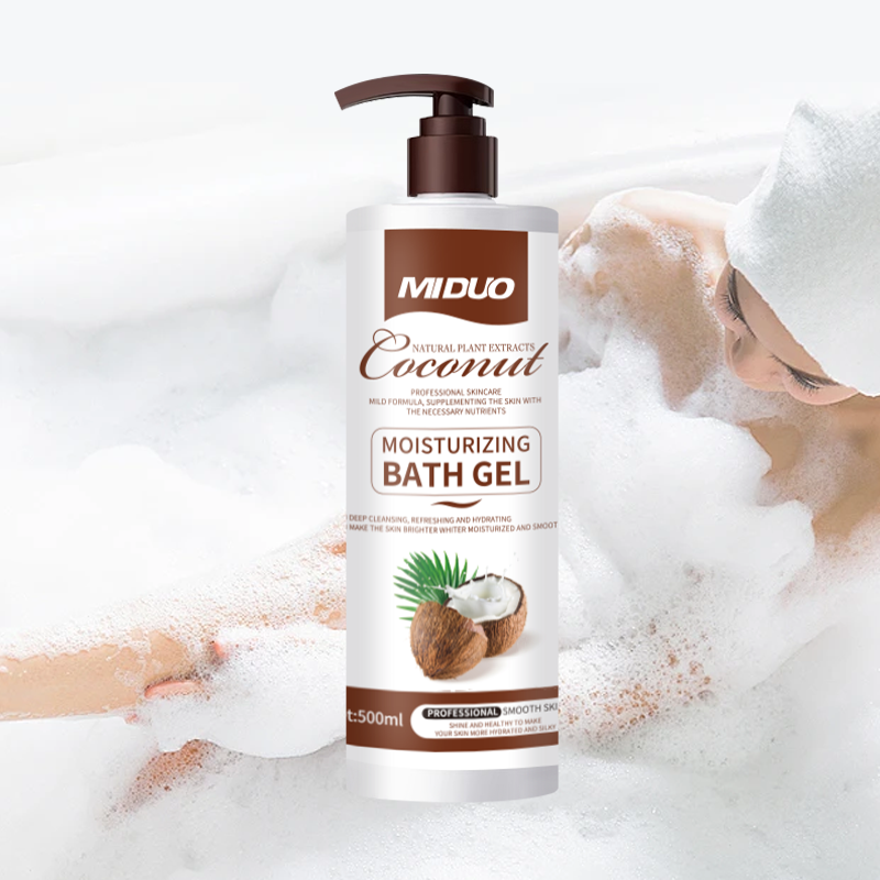 OEM 500ML Coconut Romantic Nice Bubble Intimate Whitening Collagen Kojic Acid Scrub Shower Gel Body Link Shower Gel Body Wash