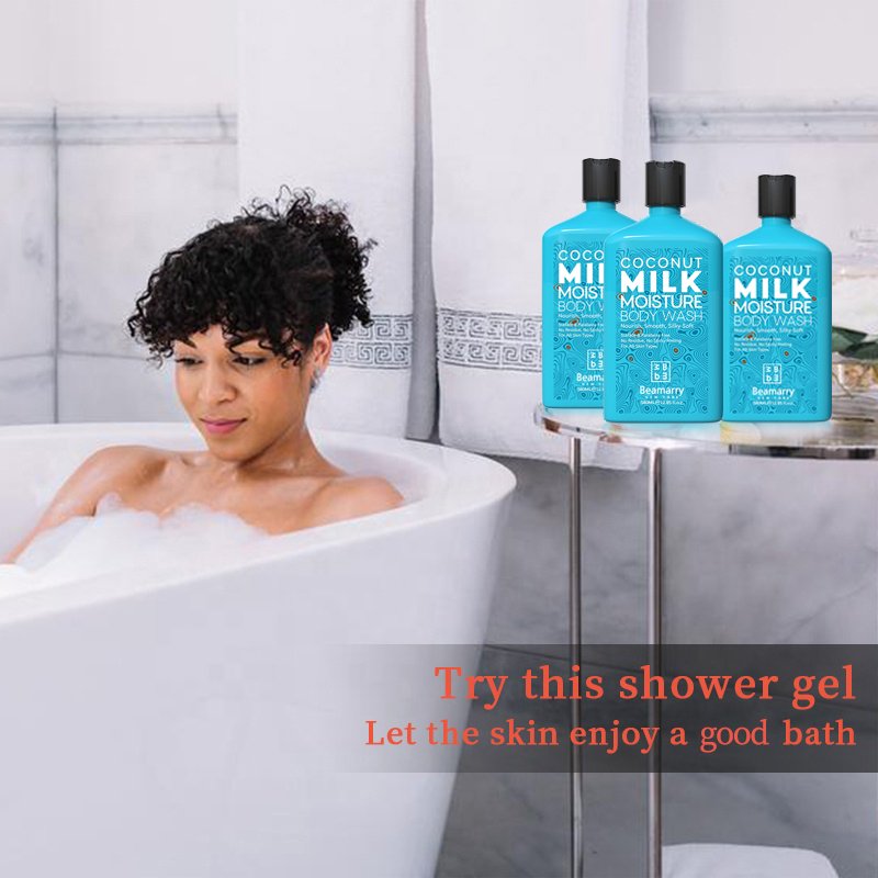 Wholesale Private Label Coconut Milk for All Skin Types Refreshing lightening Moisturizing shower gels whitening shower gel