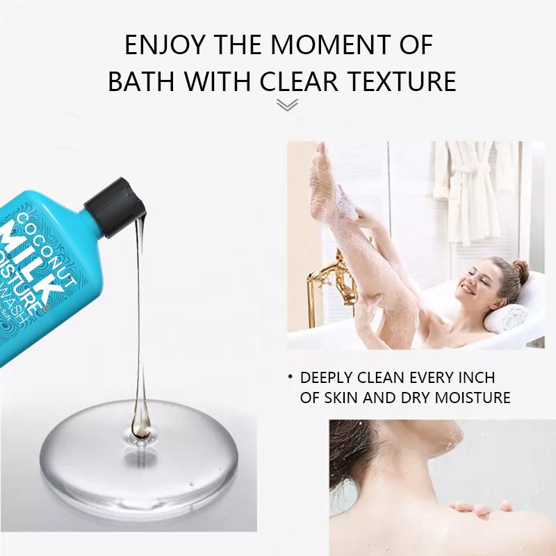 Wholesale Private Label Coconut Milk for All Skin Types Refreshing lightening Moisturizing shower gels whitening shower gel