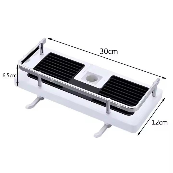 Bathroom Shower Storage Rack Organizer No Drilling Lifting Rod Shower Head Holder Shower Gel Shampoo Tray Holder Pole Shelves