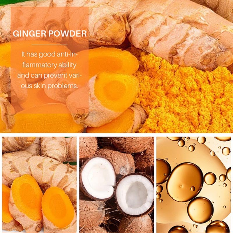 Private brand residue-free turmeric shampoo hair regeneration anti-loss shampoo set hair care hair mask essential oil in stock