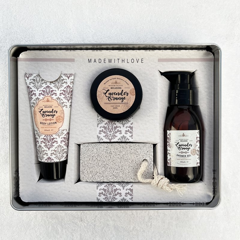 Wholesale Holidays Luxury Bath Gift Set Shower Gel Body Lotion Foot Cream Gift Box Packaging Relaxation Spa Gift Set Women Men