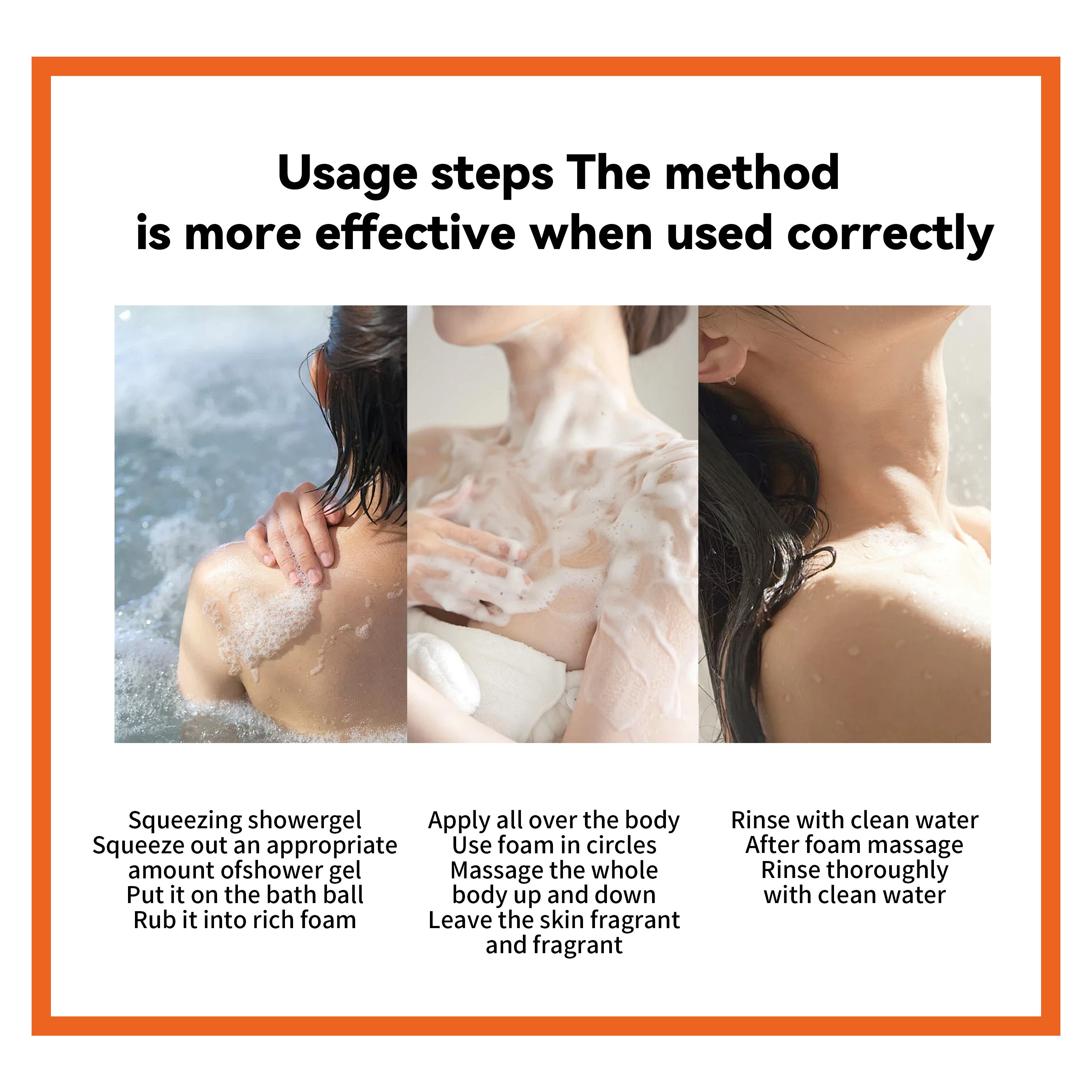 Private Label Orange Papaya Lemon Vitamin C & Retinol Whitening Exfoliating Moisturizing Organic Body Scrub Shower Gel