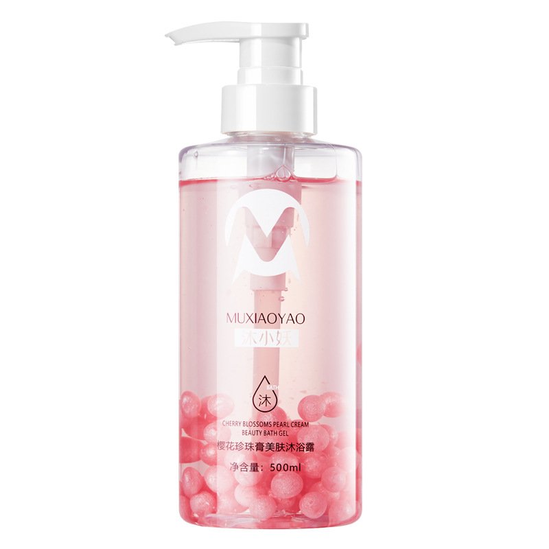 Shower Gel Mu Xiao Yao Cherry Blossom Pearl Skin-beautifying, Comfortable, Fragrance-retaining, Moisturizing, Water-lockin