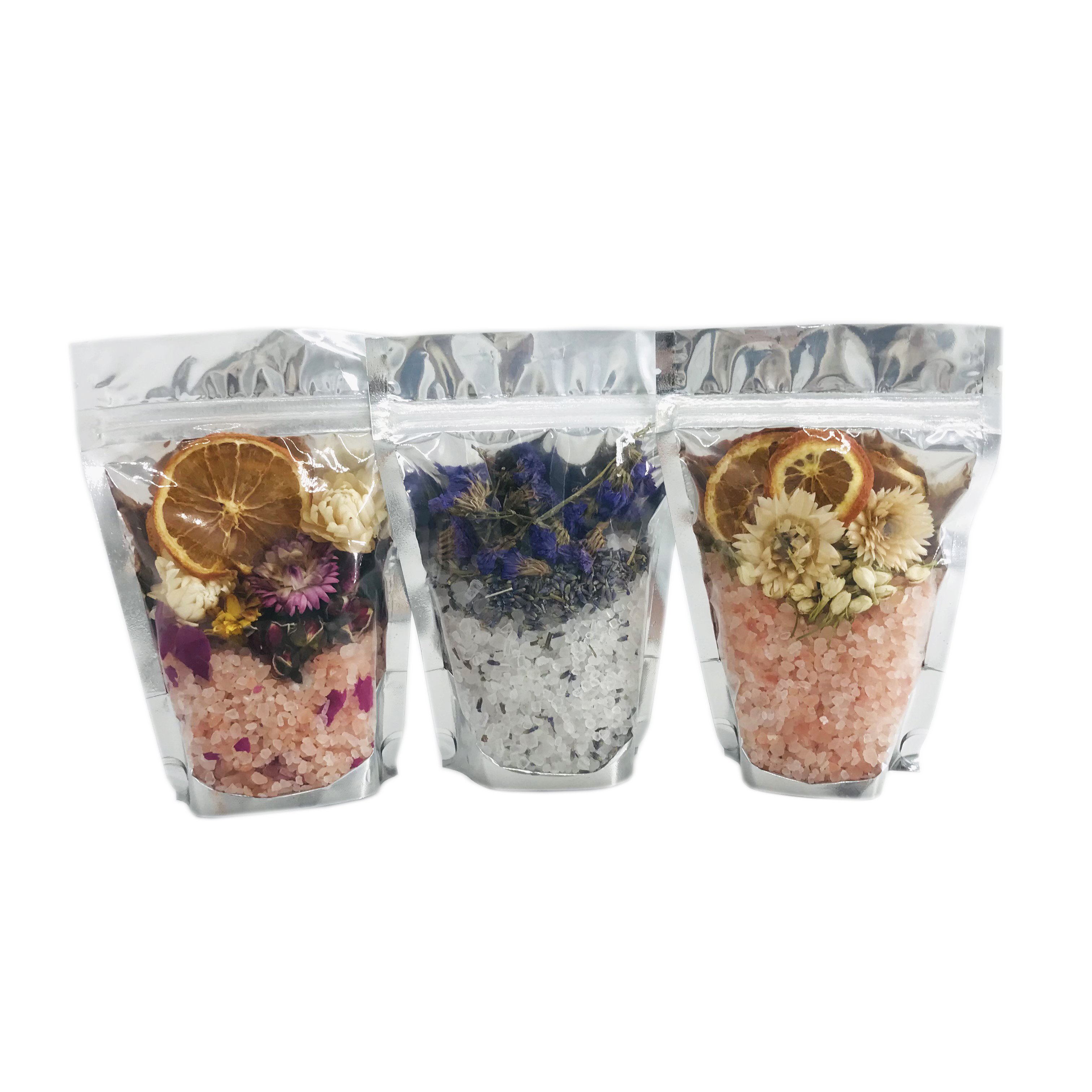 100% Pure Natural Private Label Scented Bath Soak Himalayan Salt Cleansing Sea Salt Bath and Foot Bath Salt Flowers
