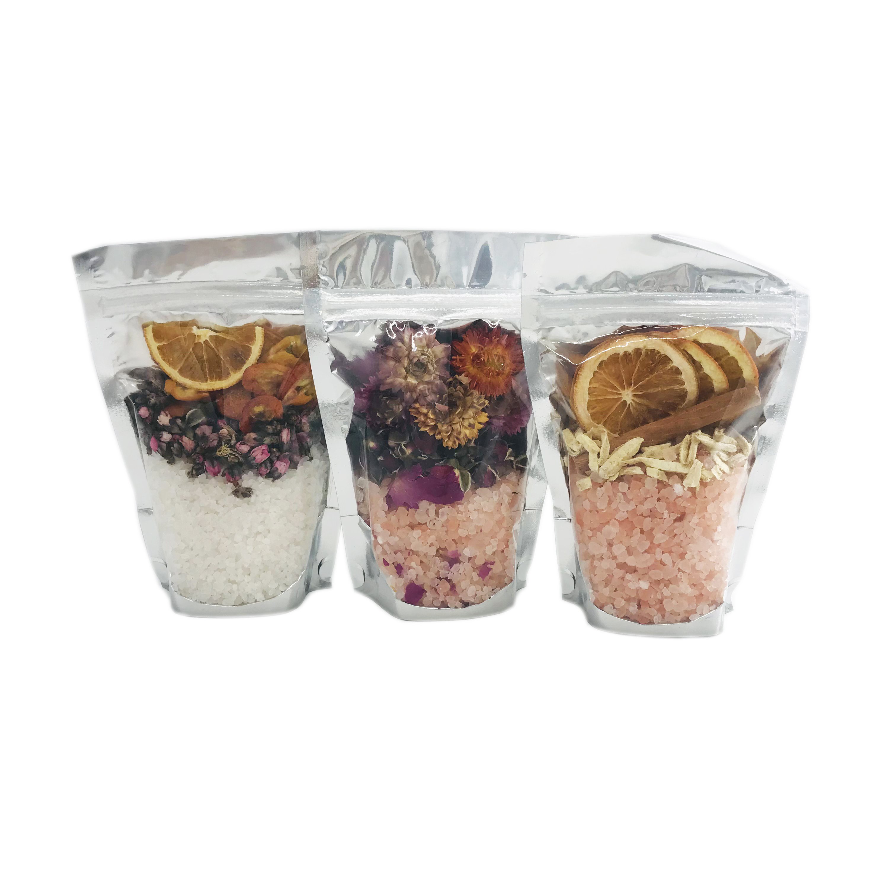 100% Pure Natural Private Label Scented Bath Soak Himalayan Salt Cleansing Sea Salt Bath and Foot Bath Salt Flowers