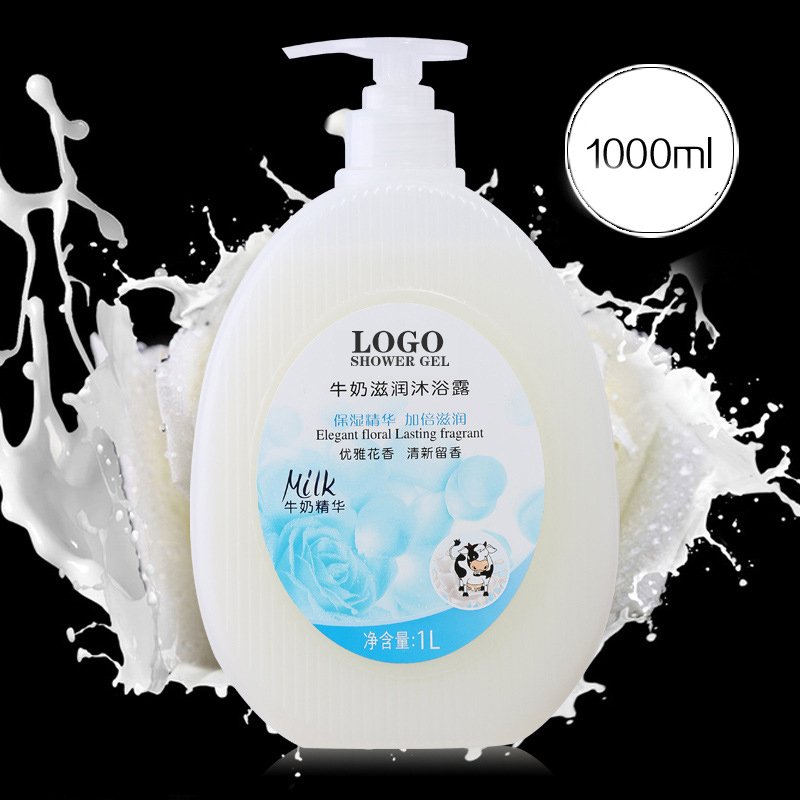 Organic 1000ml Lasting Fragrant Shower Gel Milk Nourishing Body Wash