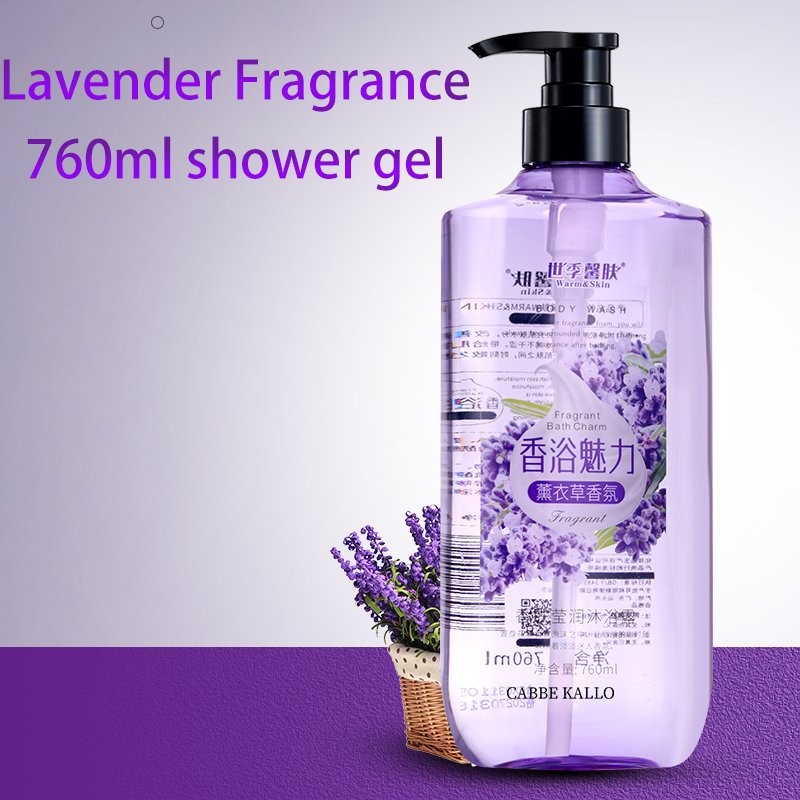 760ml lavender chamomile plant essence shower gel layer cleaning repair moisturizing oil control lasting fragrance shower gel