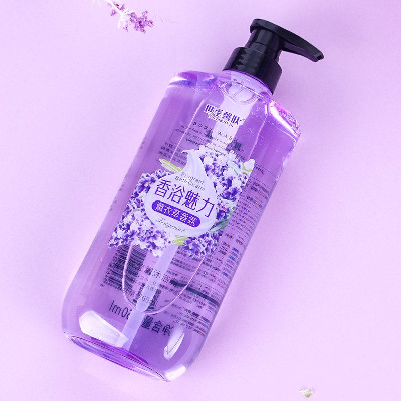 760ml lavender chamomile plant essence shower gel layer cleaning repair moisturizing oil control lasting fragrance shower gel