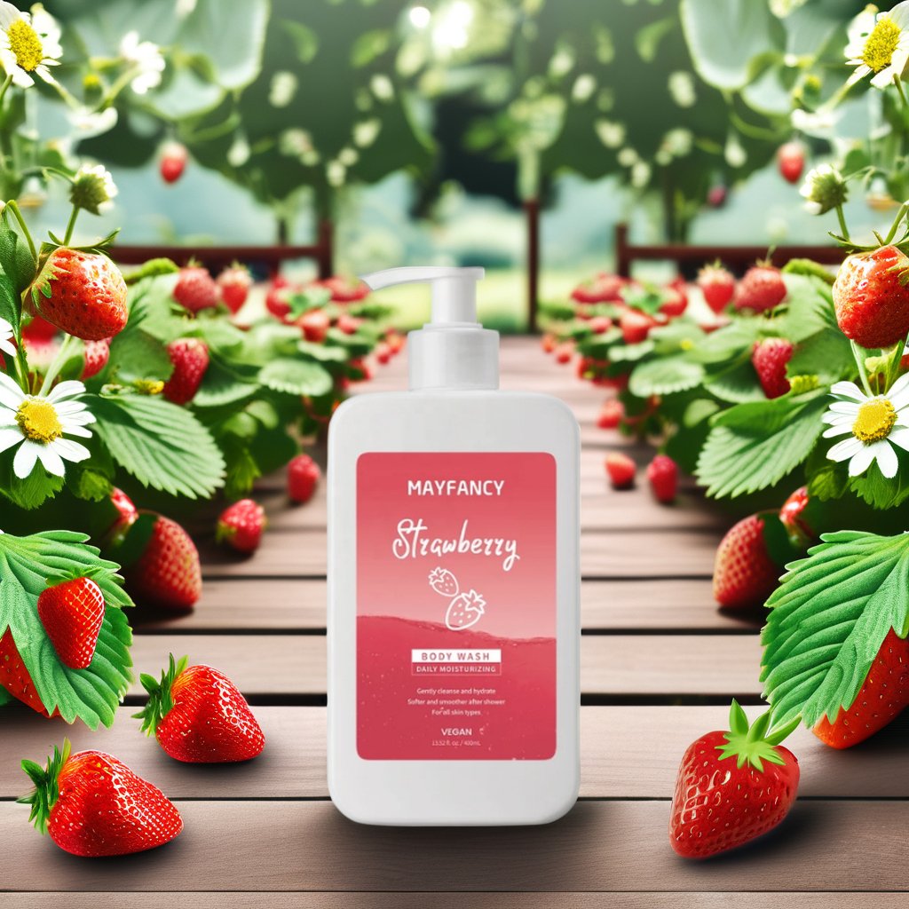 Mayfancy Bestselling 400ml Fruit Scrub Shower Gel Deep Cleansing Natural Fragrance Long-Lasting Whitening Effects Exfoliating