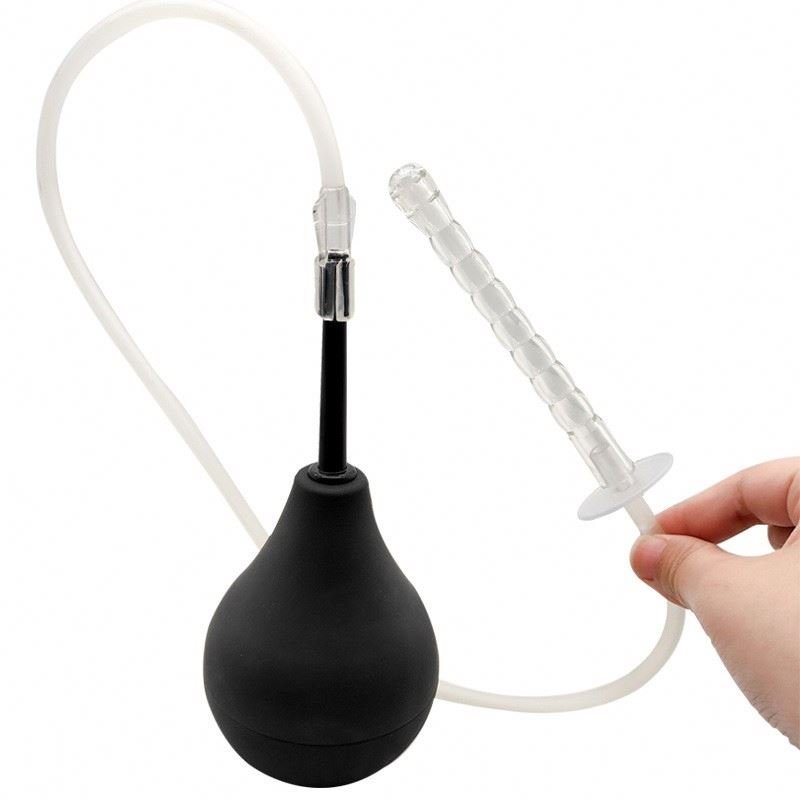 Enema Rectal Shower Cleaning System Enema Anal Cleaning Anal Plug Couple Sex Toy Silicone Gel Blue Ball For Anal Anus Colon