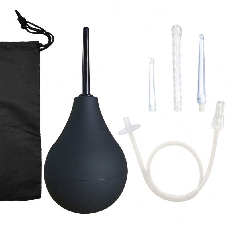 Enema Rectal Shower Cleaning System Enema Anal Cleaning Anal Plug Couple Sex Toy Silicone Gel Blue Ball For Anal Anus Colon