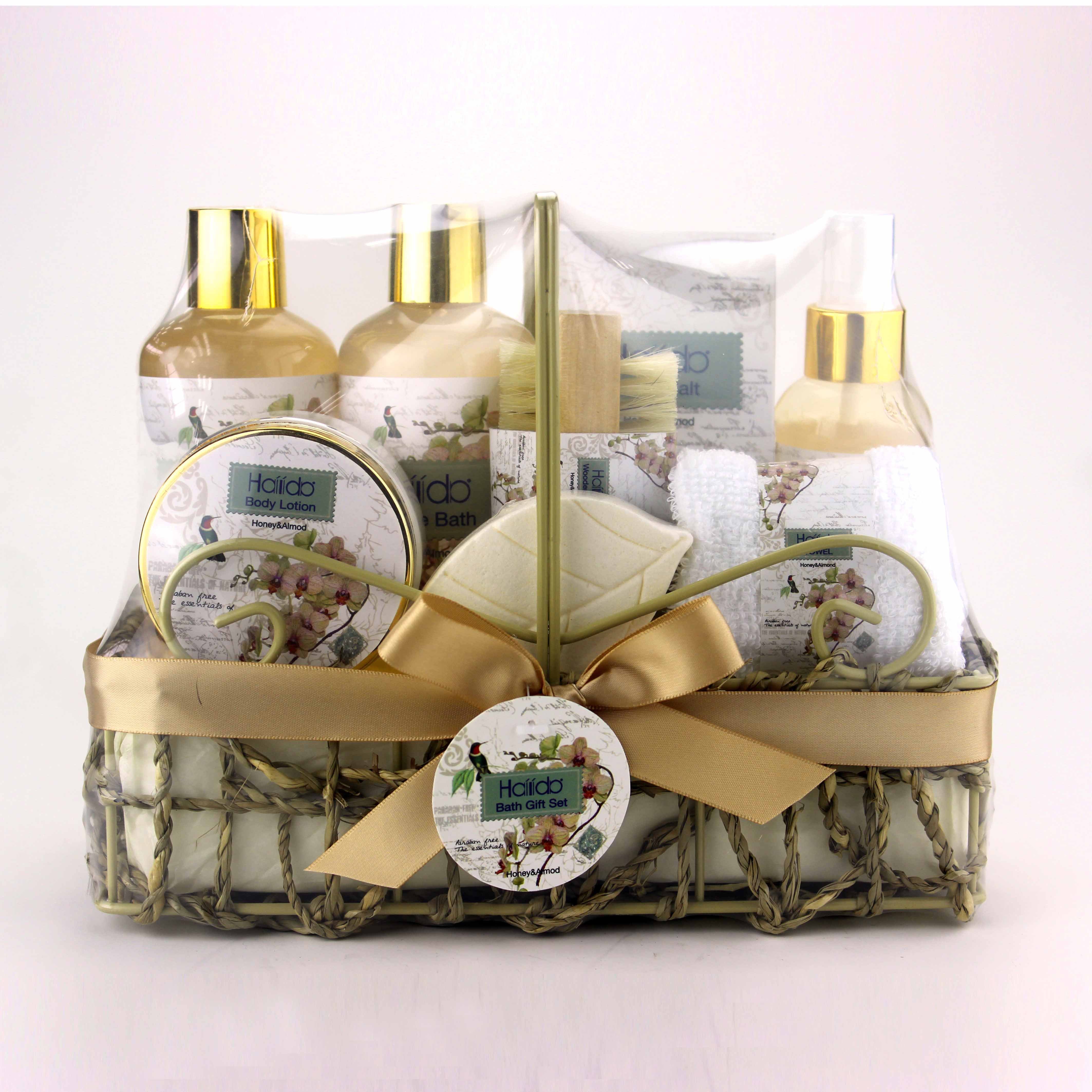 Private Label Bath basket shower gel gift soap spa body bath set