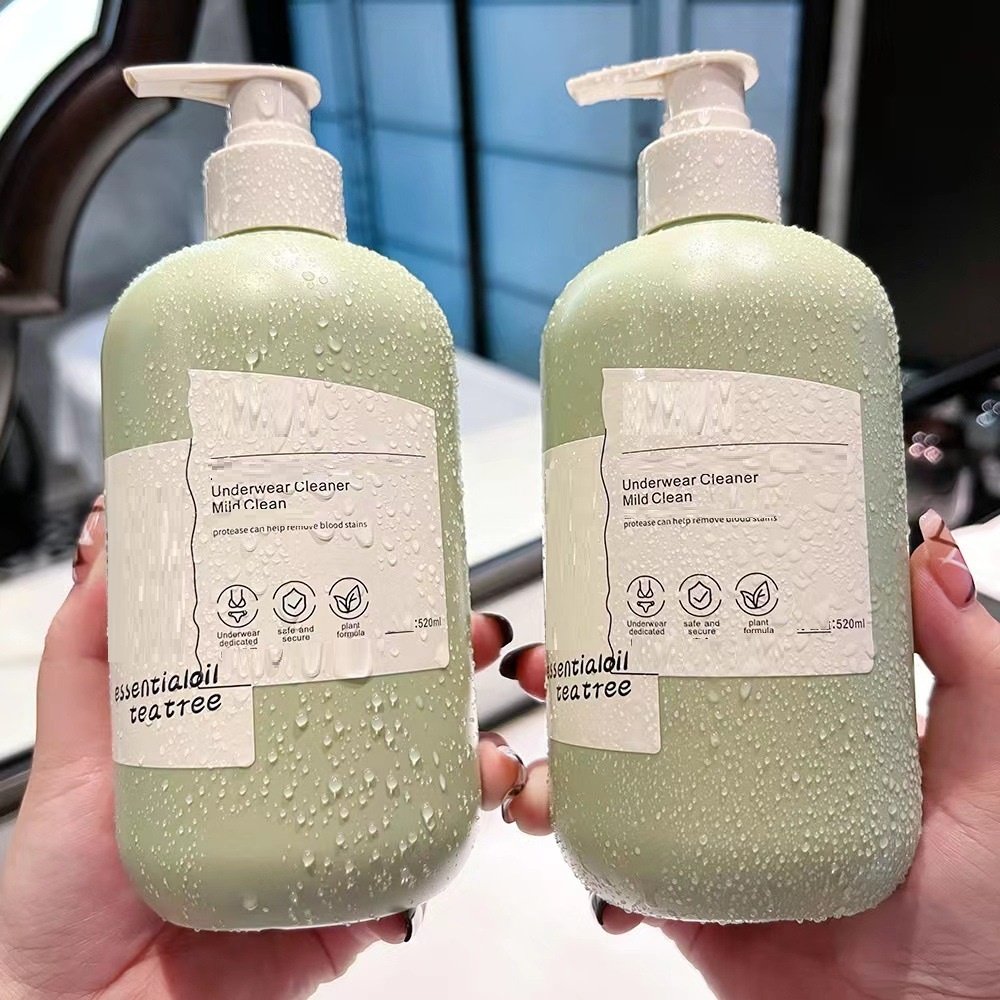 HDPE Packaging Green Plastic Shampoo Bottles Lotion Container Soft Touch Shower Gel Bottle 250ml 260ml 300ml 400ml 500ml