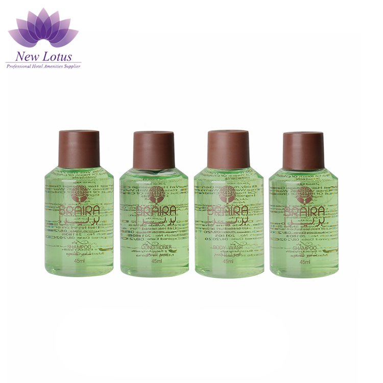 Hot sale hotel/airline supplies mini shampoos conditioner shower gel in bottle packaging