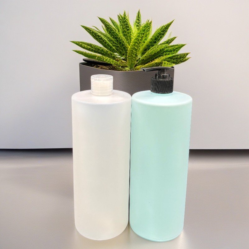 Large Capacity 1000ml Cylinder Liquid hdpe Plastic Bottle For Oil Lube Shower Gel Cleanser