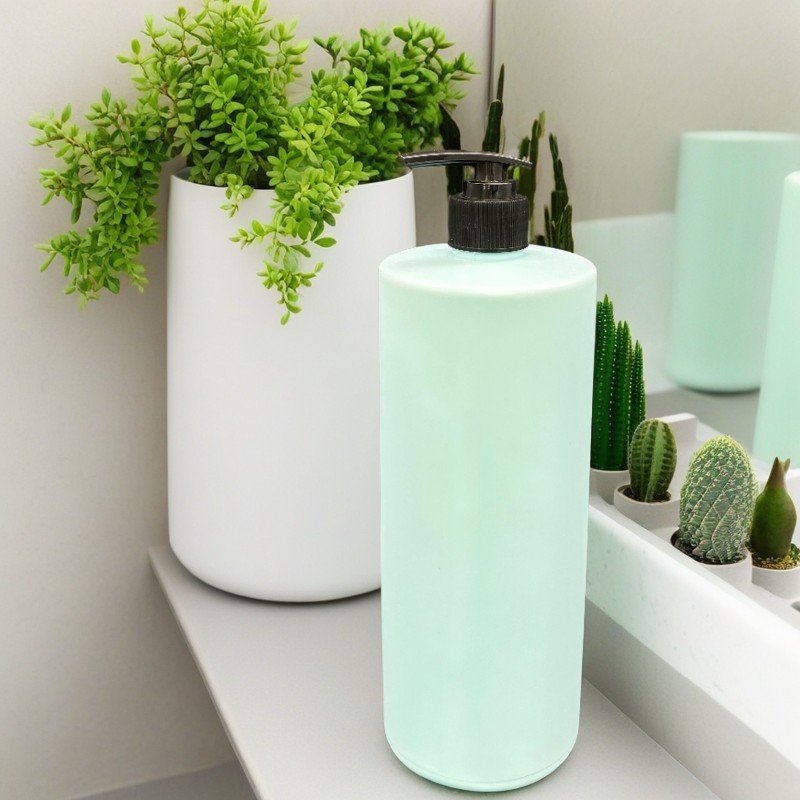 Large Capacity 1000ml Cylinder Liquid hdpe Plastic Bottle For Oil Lube Shower Gel Cleanser