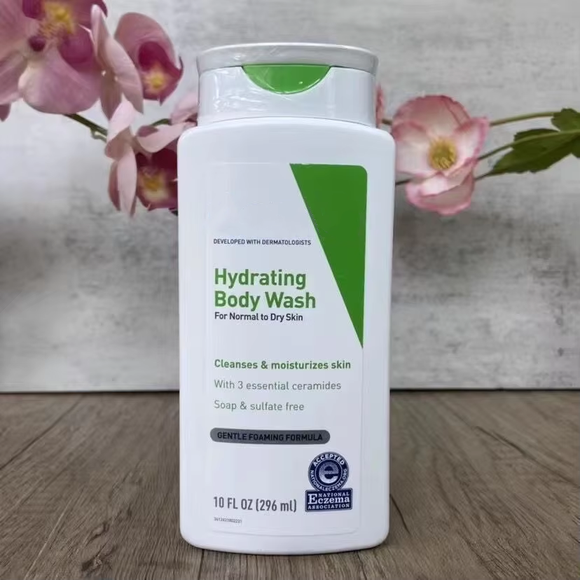 Cer 296ml SA Body Wash Hydrating & Soothing Gel for Adults Whitening & Moisturizing Bubble Effective for Rough & Bumpy Skin