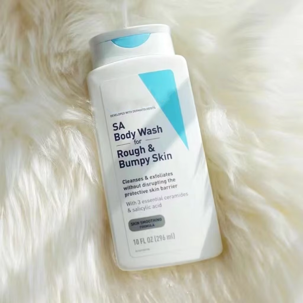 Cer 296ml SA Body Wash Hydrating & Soothing Gel for Adults Whitening & Moisturizing Bubble Effective for Rough & Bumpy Skin