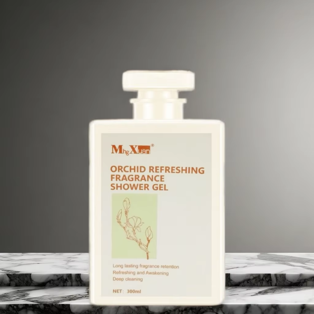 mingxuan 300ml family unisex orchid scented shower gel long-lasting fragrance refreshing shower gel