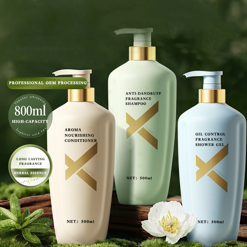 Fragrance and Soft Amino Acid Shampoo, Hair Conditioner, Shower Gel, 3-piece Combination Set, Wash and Care OEM Processing