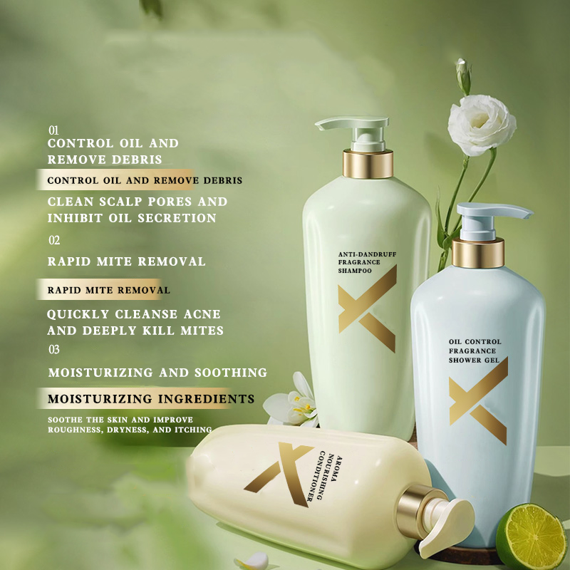Fragrance and Soft Amino Acid Shampoo, Hair Conditioner, Shower Gel, 3-piece Combination Set, Wash and Care OEM Processing