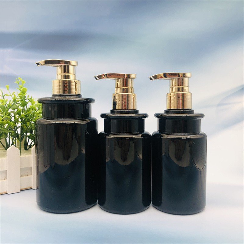 Empty Amber Blue Black White PET 300ml500ml Shampoo shower gel Lotion Pump Bottles for shampoo and conditioner bottles hair care