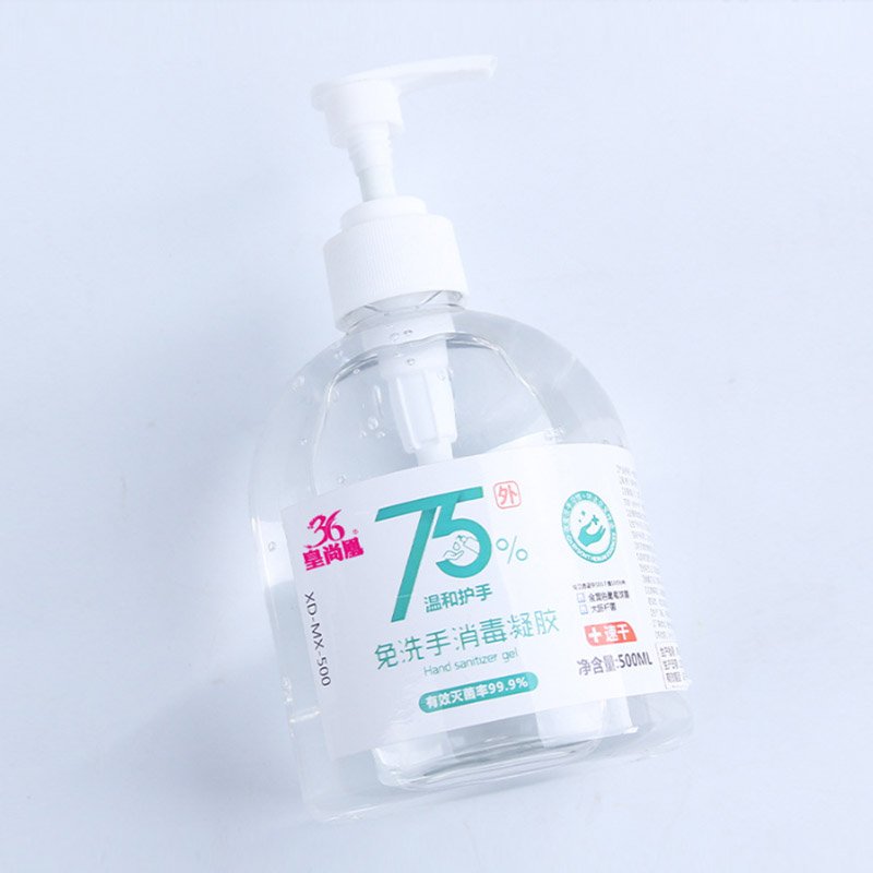 Clear PET Plastic Round Pump Bottle for Liquid Soap Hand Sanitizer - 250ml 500ml Transparent Shower Gel Body Wash Bottles