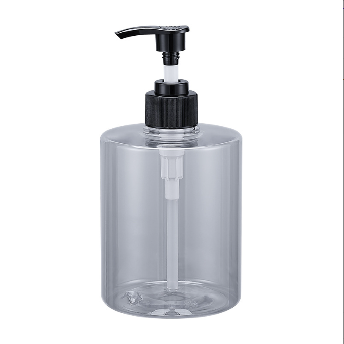 Ready-made square PET bottles for shampoo, shower gel, facial cleanser, mousse, lotion packaging