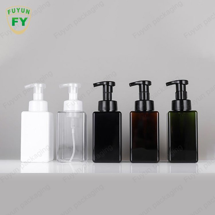 250ml 450ml 650ml PETG foaming hand soap shampoo bottle foam with pump empty shower gel bottle