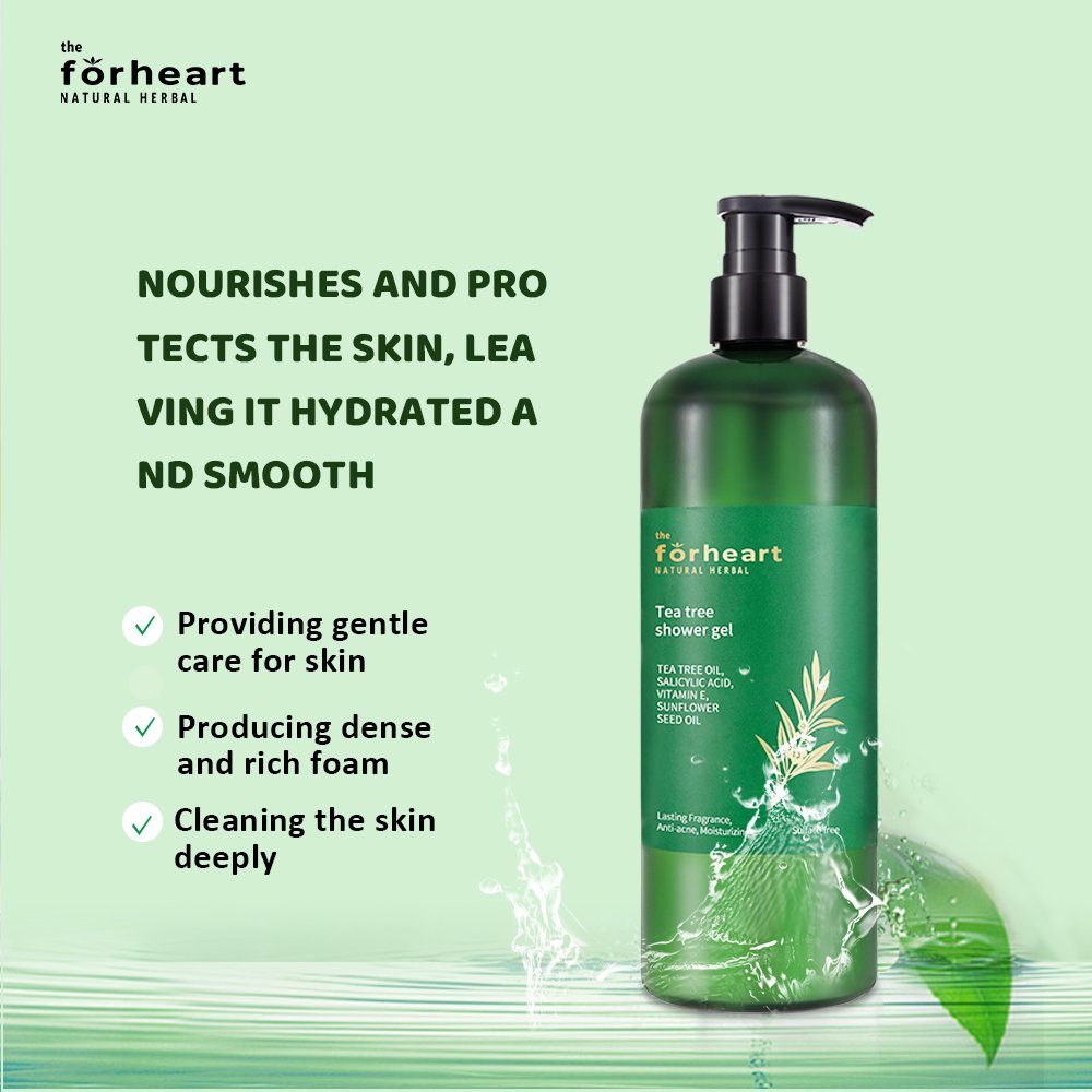 Private Custom TeaTree Natural Plant Extract Body Wash Cleansing Anti-Acne Hydration And Improves Rough Skin Tea Tree Shower Gel