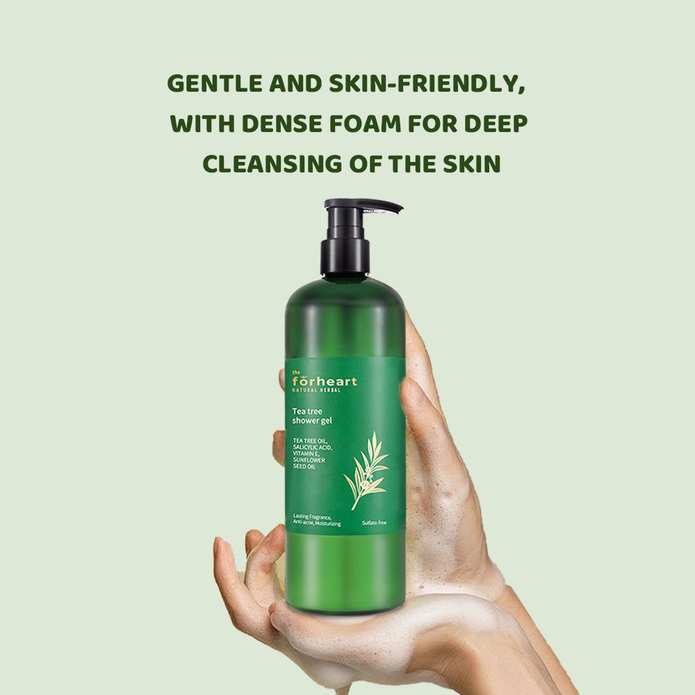 Private Custom TeaTree Natural Plant Extract Body Wash Cleansing Anti-Acne Hydration And Improves Rough Skin Tea Tree Shower Gel