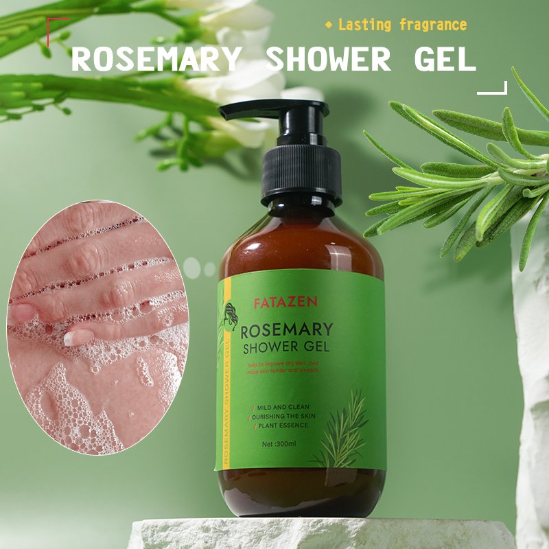Private Label Skin care Products Natural Moisturizing Shower Gel Luxury Organic Body cleanser Rosemary Bath Shower Gel
