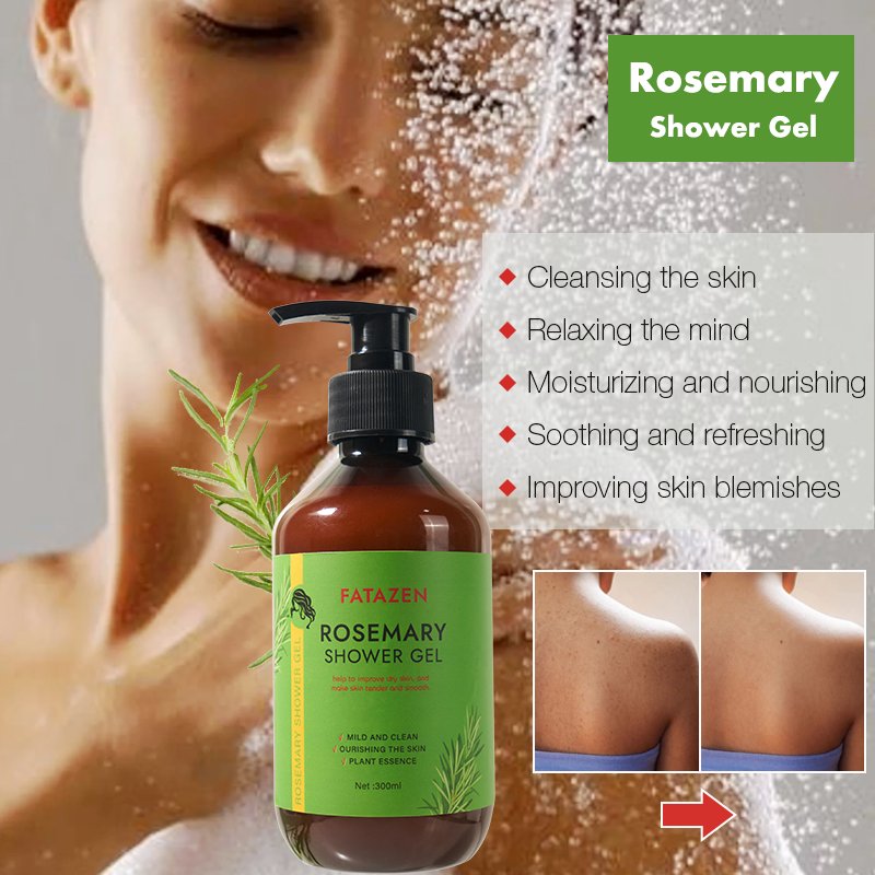 Private Label Skin care Products Natural Moisturizing Shower Gel Luxury Organic Body cleanser Rosemary Bath Shower Gel