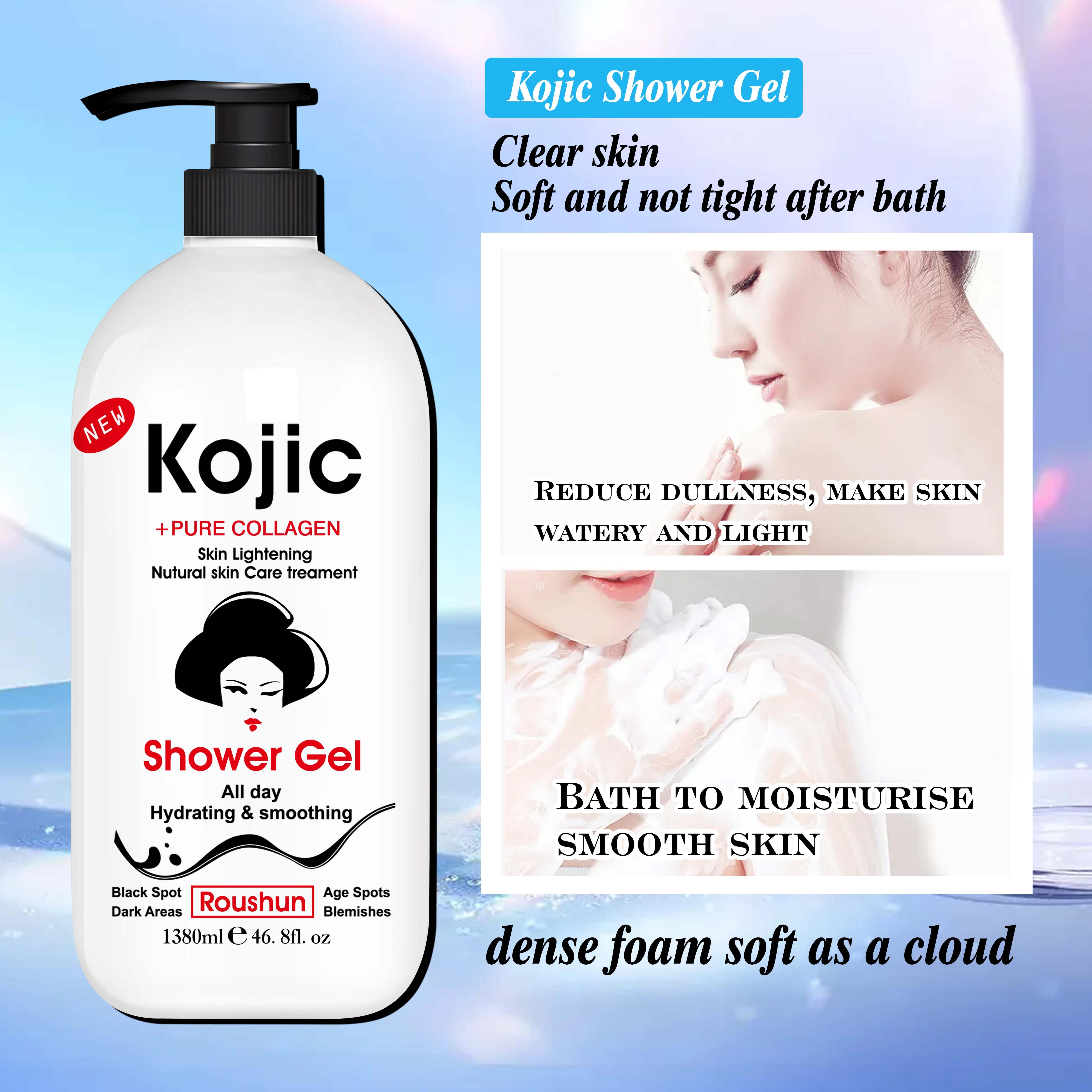 ROUSHUN Pure Collagen Skin Lightening Kojic Shower Gel