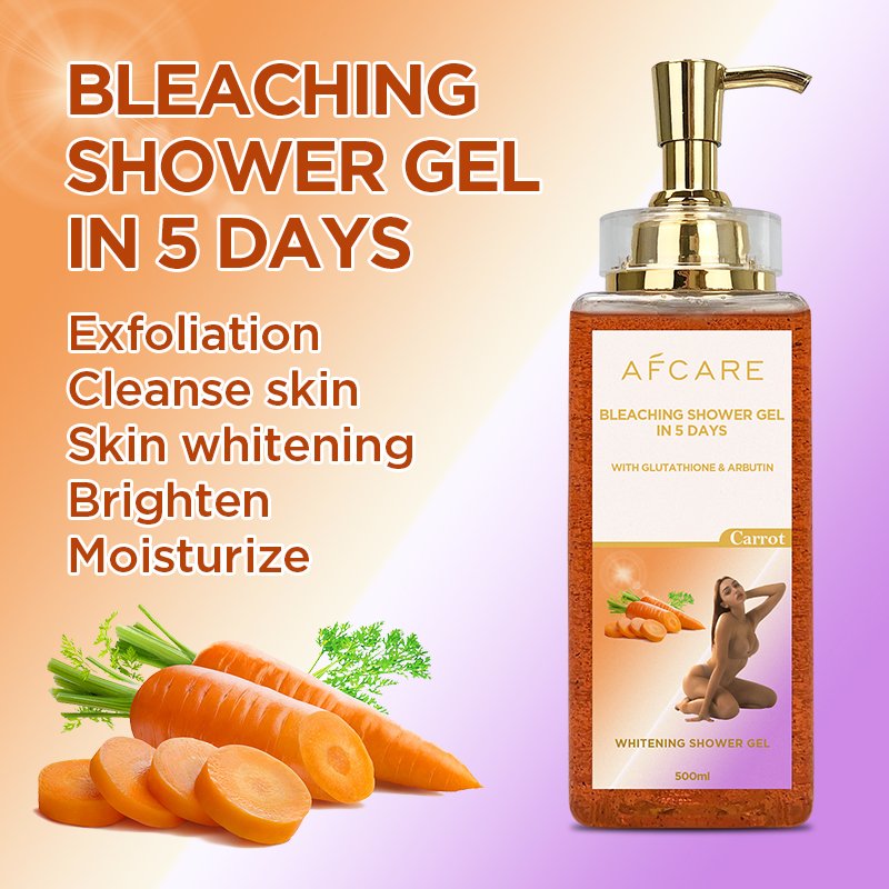 Unbranded Shower Gel Cruelty-free Skin Revitalizer Bleaching and Hyaluronic acid Carrot Skin Lightening Shower Gel Custom
