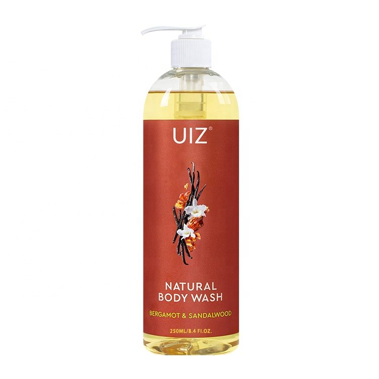 Sandalwood Bergamot Body Wash Gently Removes Dead Skin Refreshing Nourishing Scented Hotel Liquid Shower Gels Wholesale