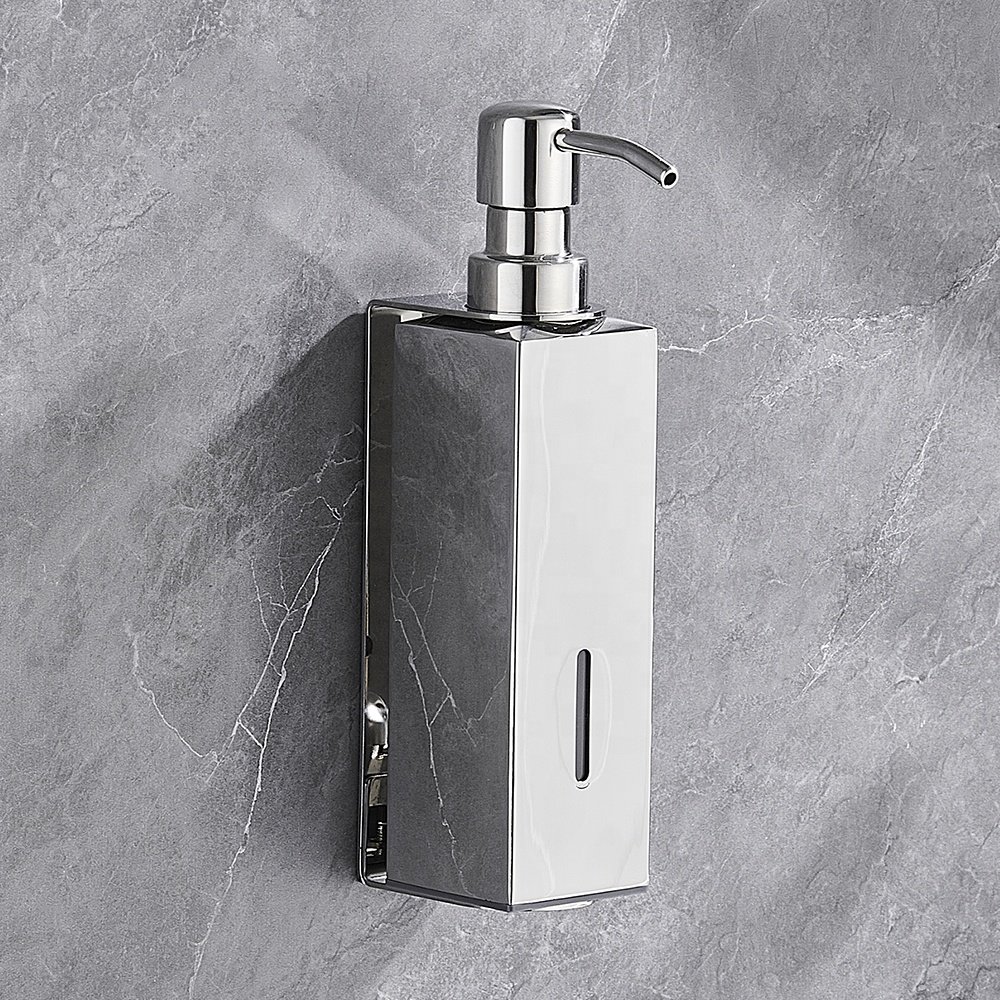 Hotel Customize Gold Mirror Wall Mount Shower Gel Shampoo Conditioner Liquid Soap Dispenser Holder With Visible Window