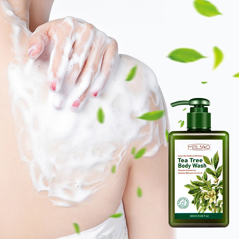Body Acne Treatment Skin Deep Clean Tea Tree Oil Body Wash Lotion Moisturizing Bath Shower Gel