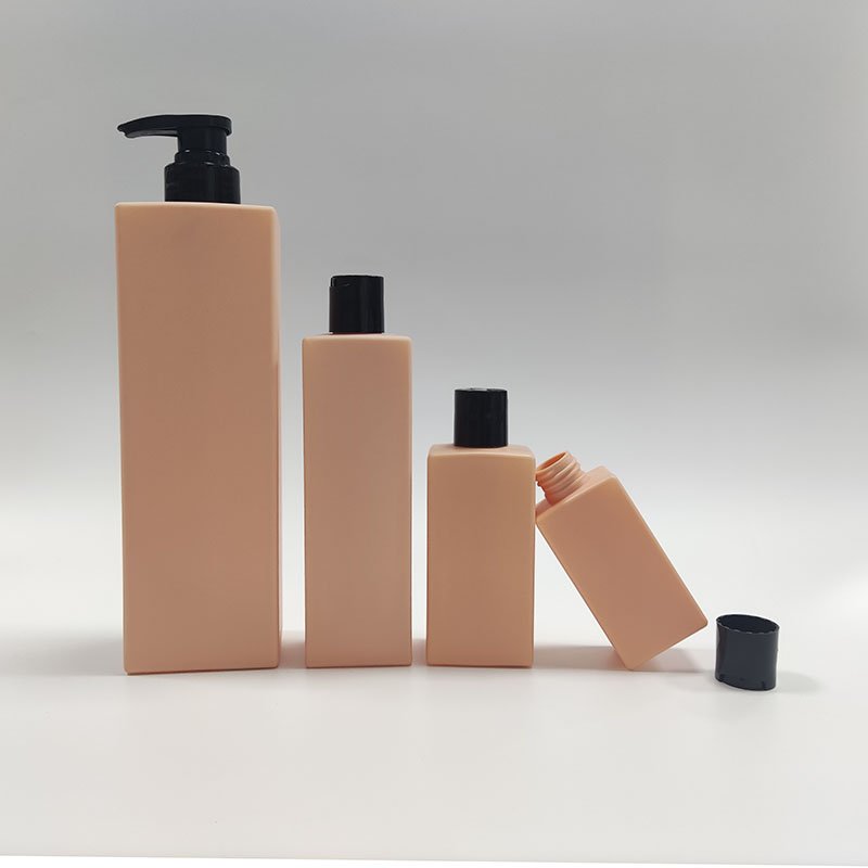 Luxury Square Plastic Gel Hair Shampoo Bottle Empty Body Lotion Hand Wash Pump Bottle