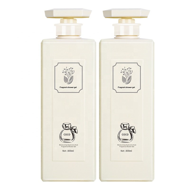 OEM Factory Sample 800ML Hyaluronic Acid Body Wash Skin Care Bath Shower Gel Cream Gift Wholesale Shower Gel