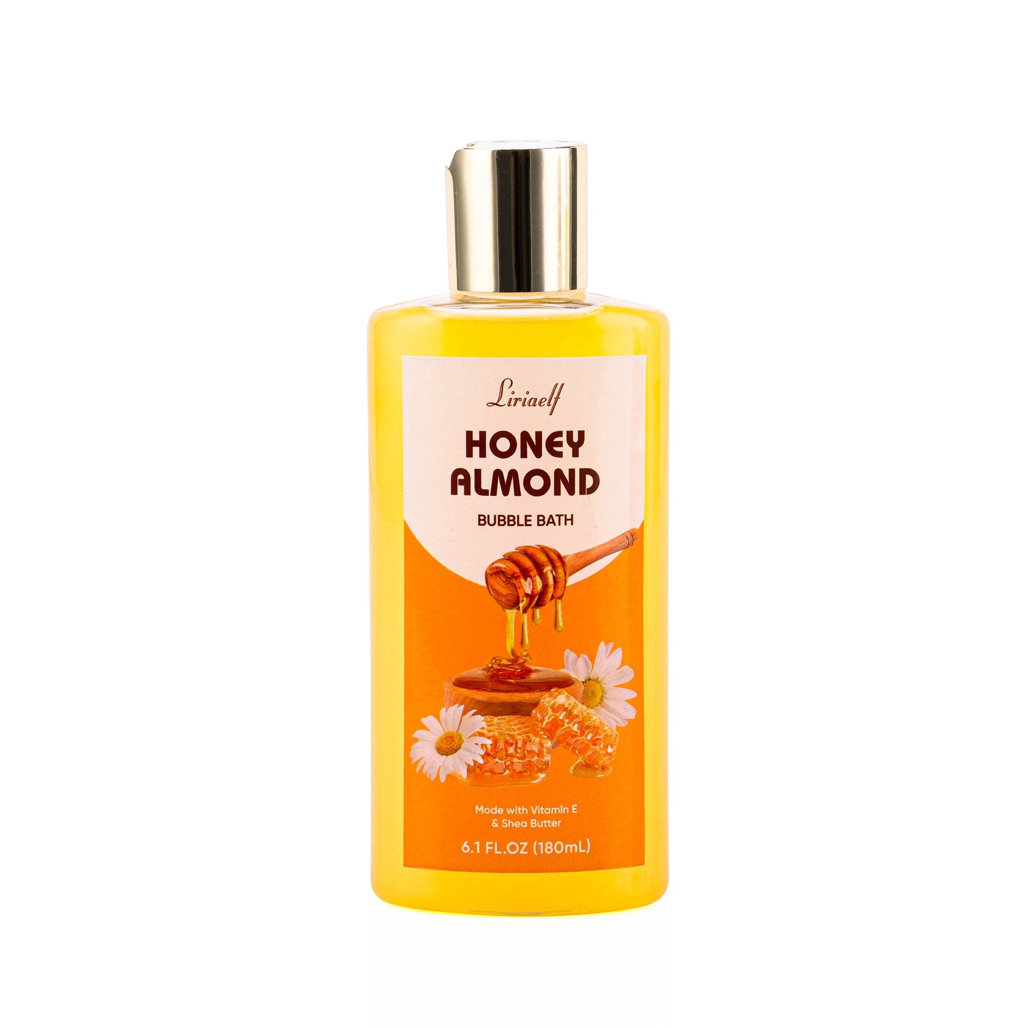 New design 180ml honey almond shower gel bubble bath spa gift sets for women