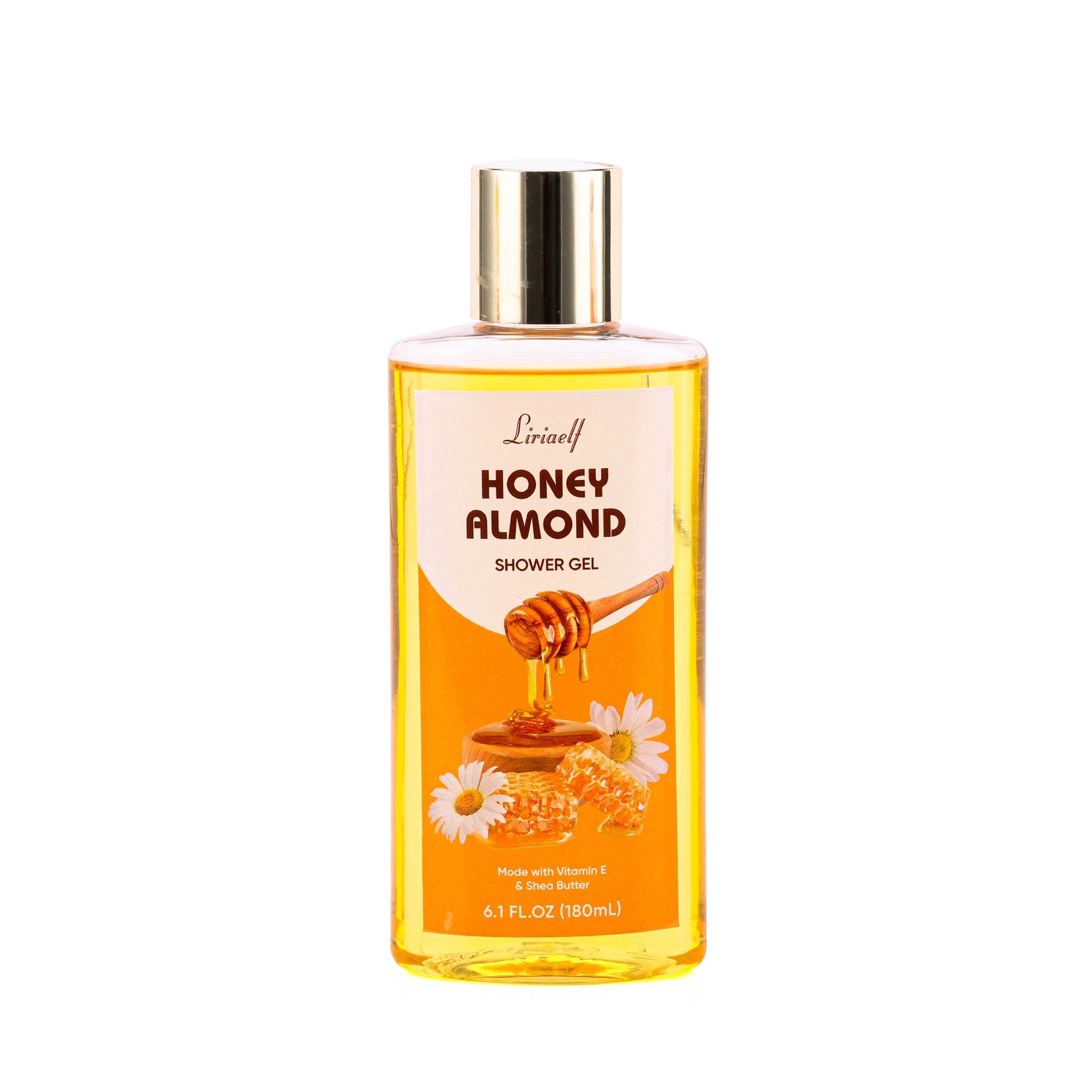 New design 180ml honey almond shower gel bubble bath spa gift sets for women