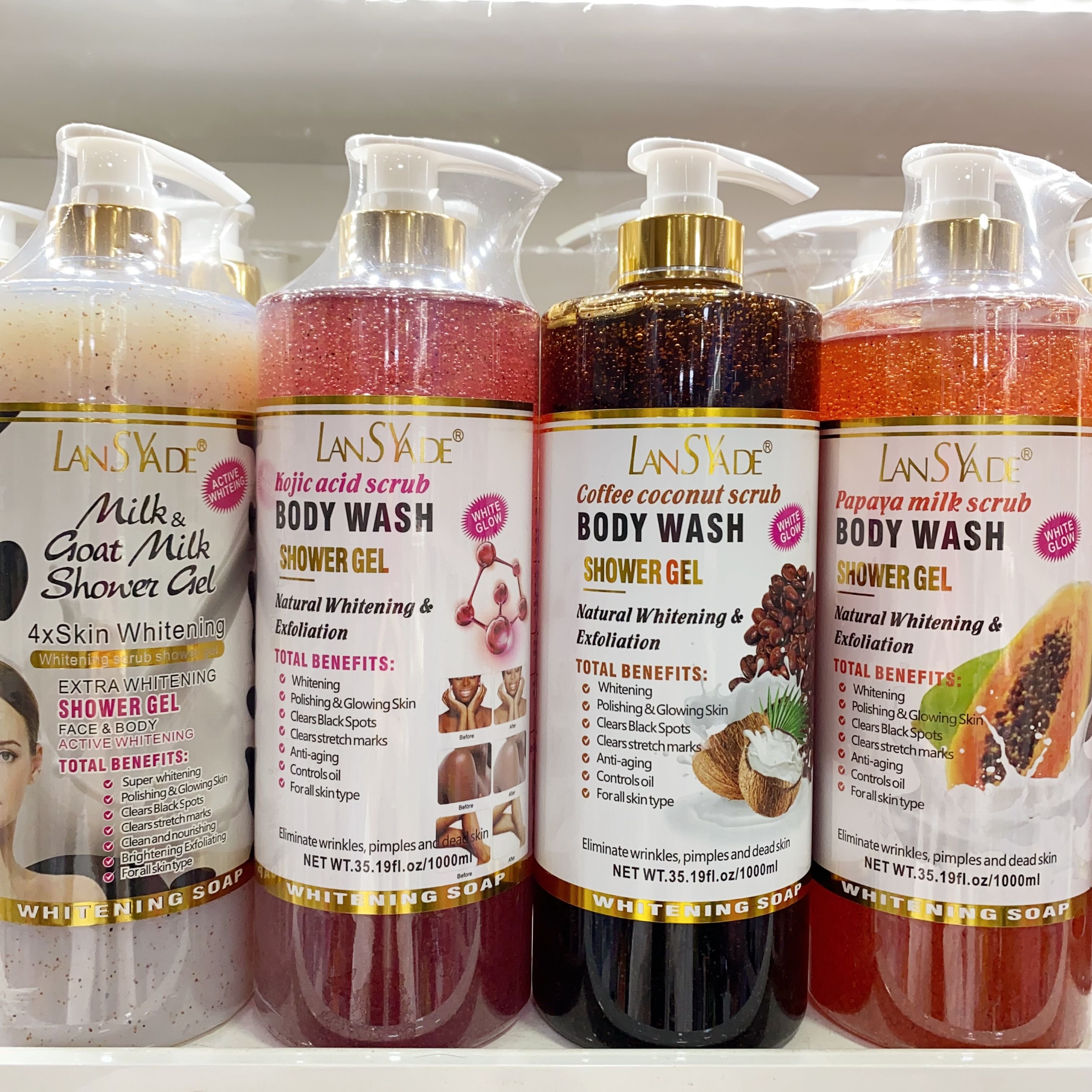 Wholesale Hot Sell Shower Gel Body Wash Scrub Exfoliating Whitening Nourishing Skin Hydrating Refresh Body Care