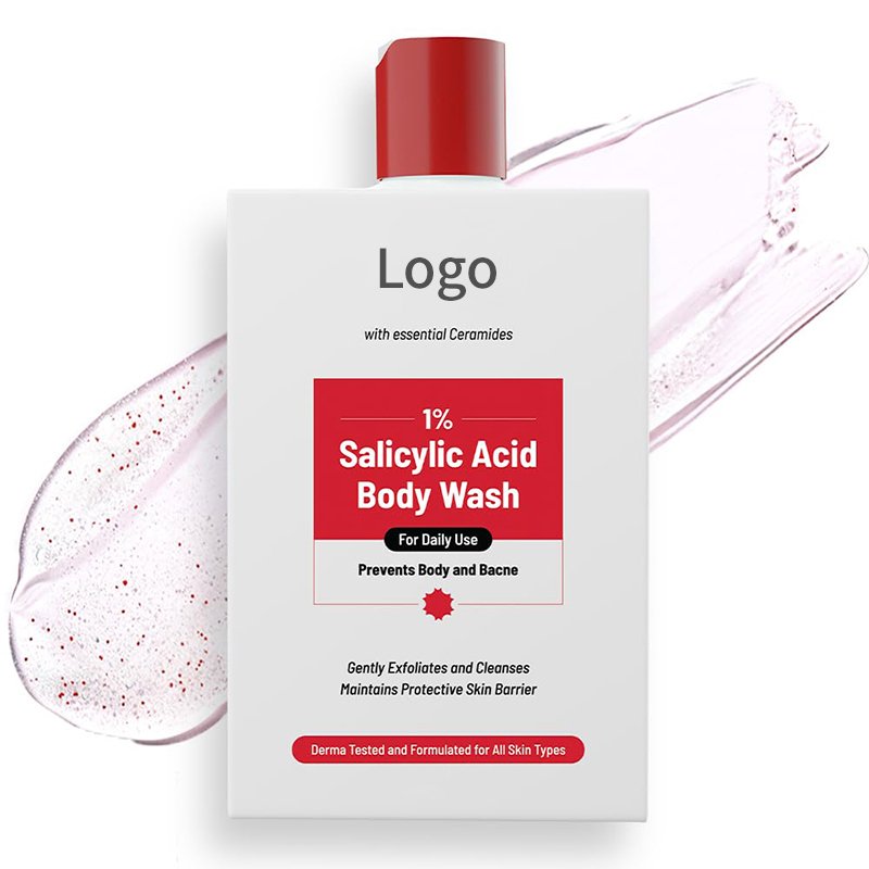 Wholesale SLS And Paraben Free Anti Eczema Moisturizing Shower Gel Remove Dead Skin Salicylic Acid Body Wash