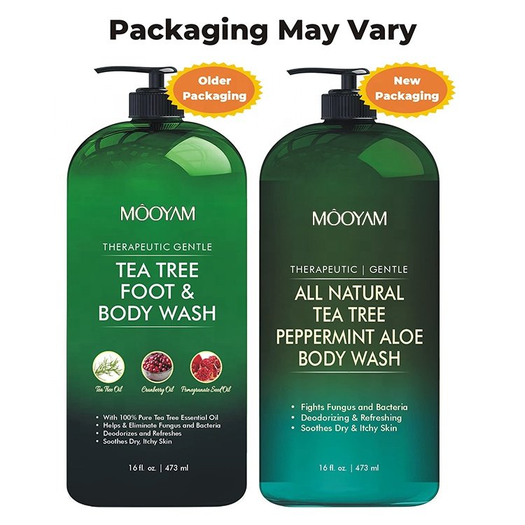 All Natural Tea Tree Mint Aloe Shower Gel Remove Body Odor Itching Eczema Athletes Men Body Wash Shower Gel