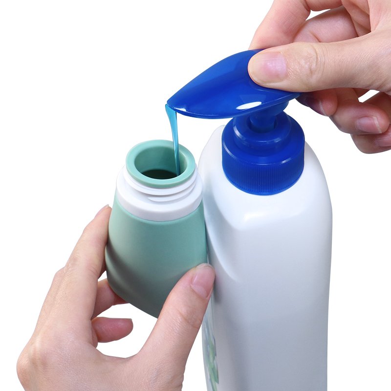 Custom 4-in-1 90/60ml Portable Reusable Travel Toiletry Containers Cosmetic Bottles Shampoo Silicone Travel Size Bottles Kit Set