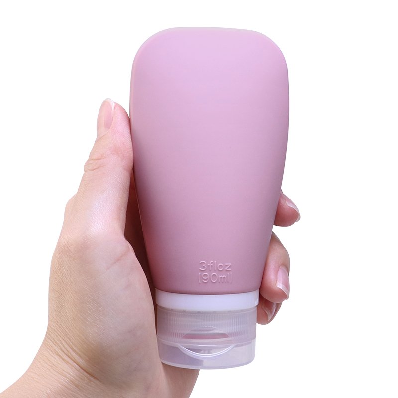 Custom 4-in-1 90/60ml Portable Reusable Travel Toiletry Containers Cosmetic Bottles Shampoo Silicone Travel Size Bottles Kit Set