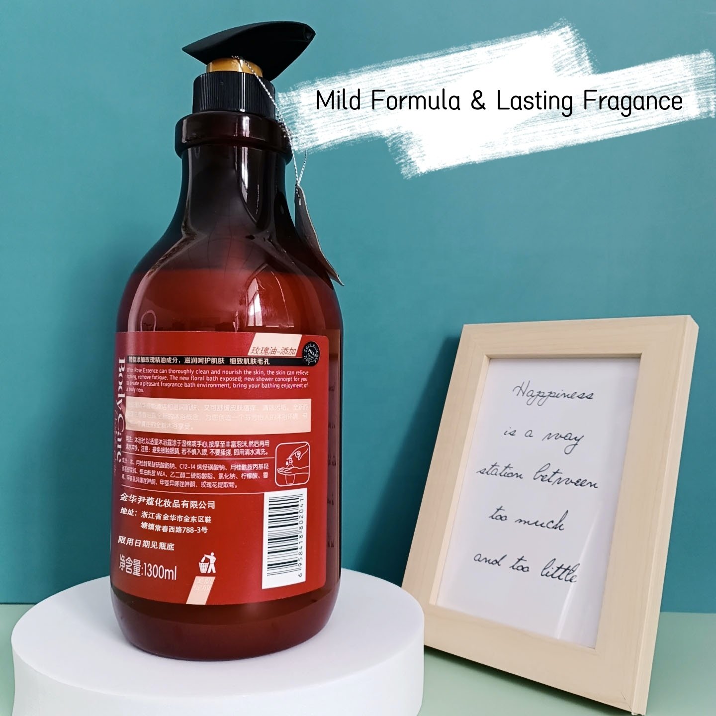 OEM/ODM Private Label Shower Gel Rose Fragrance Foaming Body Wash Organic Flower Bath Set Whitening Shower Gel